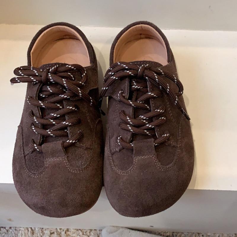 Korean Retro Shoes Frosted Leather Children's Shoes Girls' Princess Shoes Baby Leather Shoes Soft-soled Casual Shoes