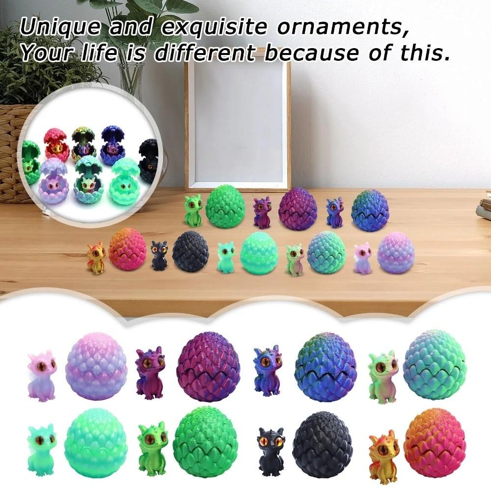 Creative 3D Printed Dragon Egg Mini Artistic Dragon Egg Statue Dragon Figure  Office Ornaments