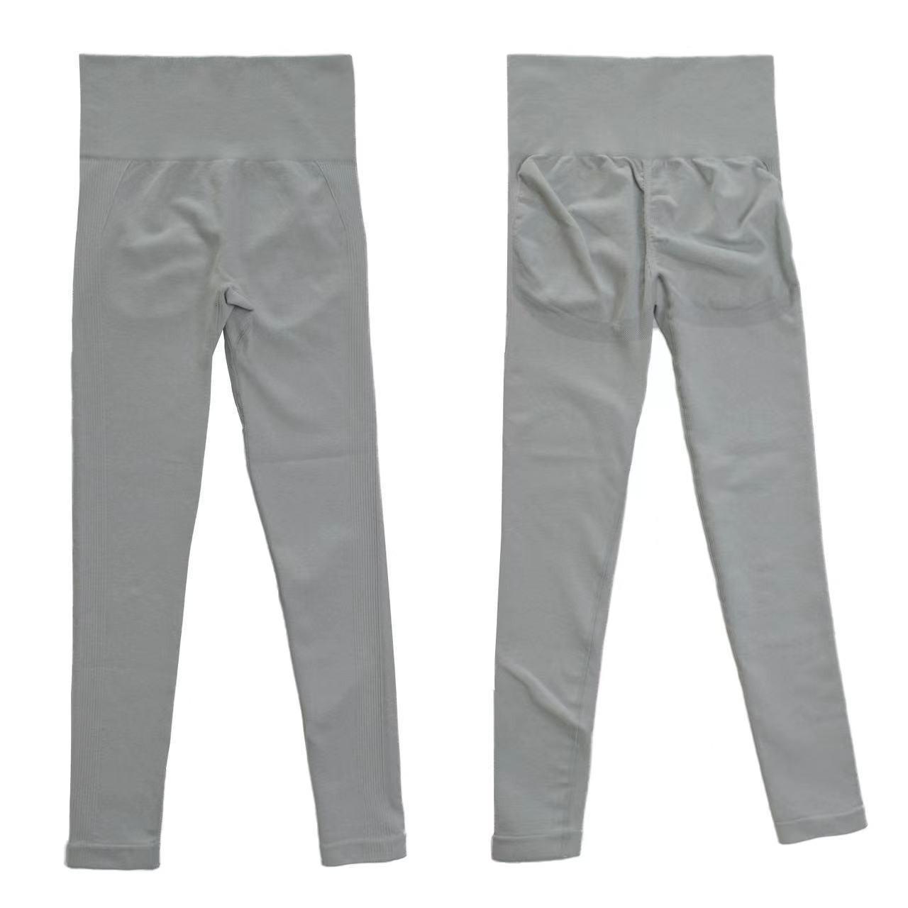 

Women s High Waist Peach Butt Lifting Yoga Pants - Quick Dry, Elastic, Tight Fit for Indoor/Outdoor Sports Large сірий колір