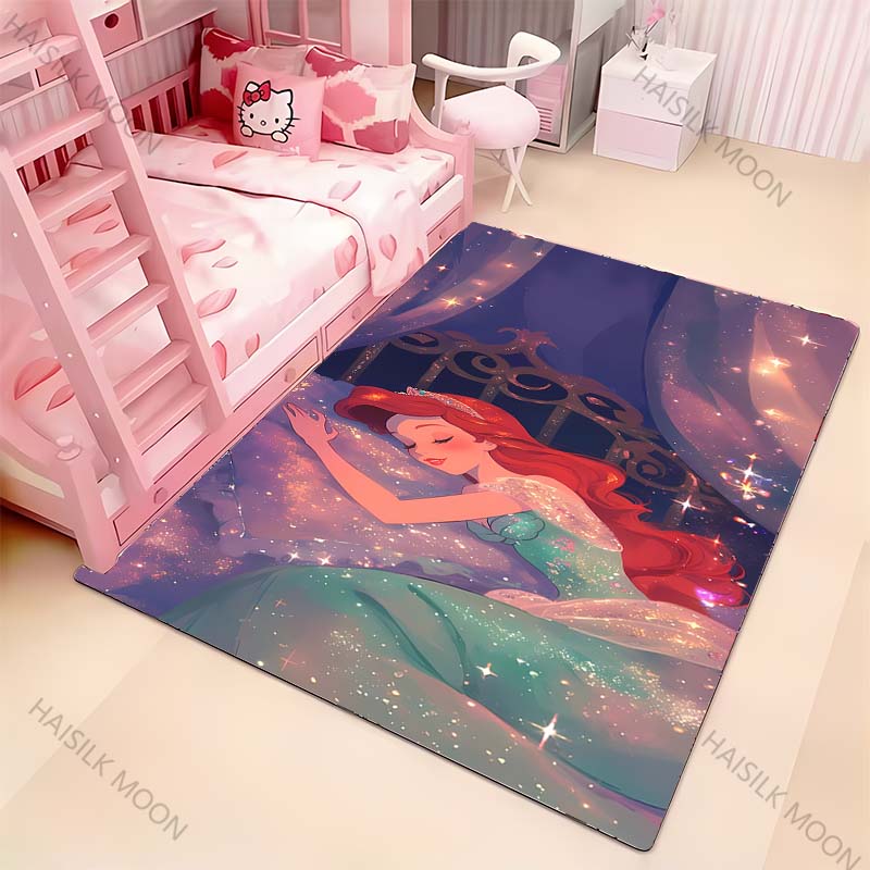 Disney Sleeping Beauty Princess Series Printed Carpet Rugs for Living Rooms Bedrooms Decorative Mat Kids Play Rugs Luxury Gift