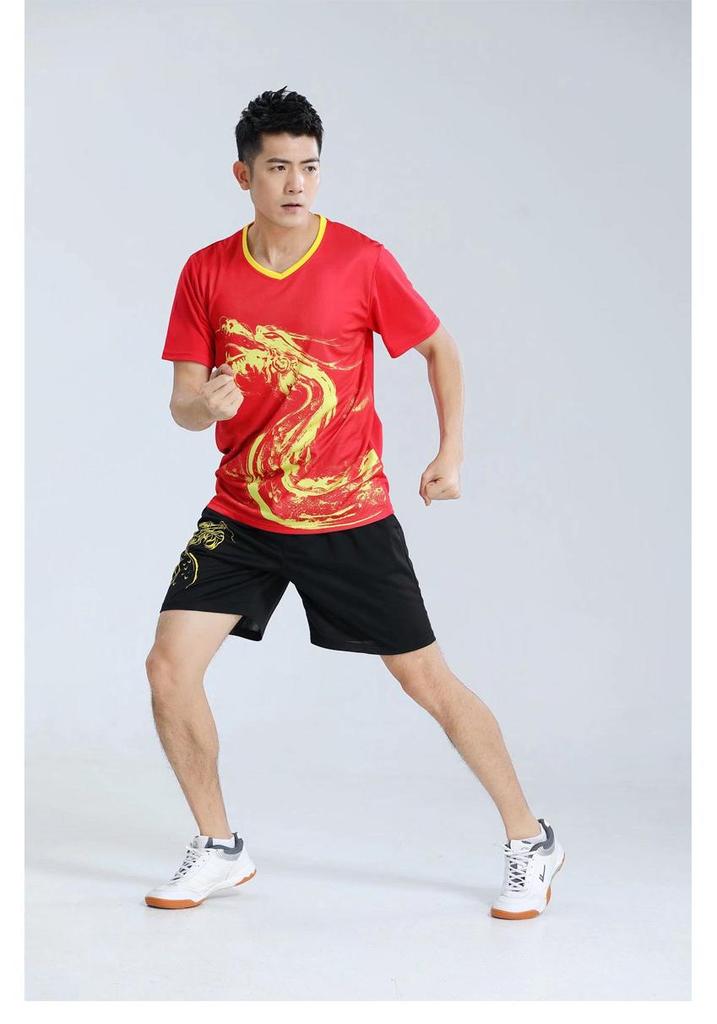 Herren Drachenmuster Basketball & Drachenbootfest Wettkampf-Uniformset