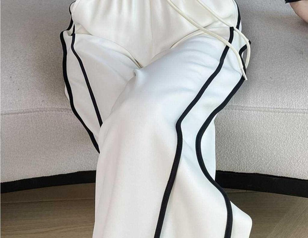 Women's Quick-Drying Ice Silk Wide-Leg Pants - Summer 2026 Straight-Leg Drape Casual Sportswear