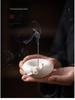 White Porcelain Plum Blossom Incense Holder: Handmade Vertical Stand for Indoor Use