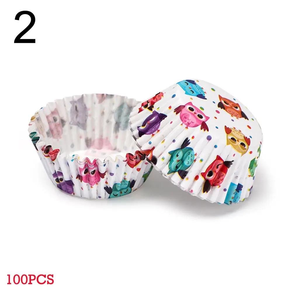 100PCS  Muffin Cup Cupcake Baking Mold Grease-proof Cake Paper Cups Animal Flower Bakeware DIY Pastry Tools Kitchen Accessories