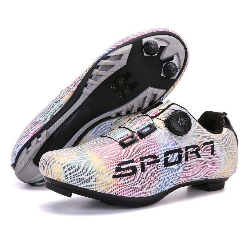 Autumn road bike riding shoes hard-soled mountain bike lock shoes large size men's and women's outdoor cycling shoes off-road
