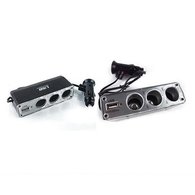 Adaptador de cargador de puerto USB y toma múltiple de 3 vías para encendedor de automóvil de 12 V CC Witty