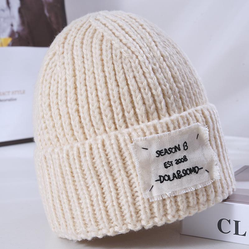 Women's New Warm Knitted Hat Korean Style Versatile Loose Face and Small Windproof Ear Protection Wool Hat Cold Hat Men