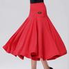 Dámská moderní kolová sukně Waltz Sálový tanec Tréninková volánová dlouhá sukně Dámská sálová taneční poloviční sukně Jednobarevné dlouhé šaty
