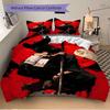 3pcs Anime Samurai Bedding Set - Includes One Quilt Cover and Two Pillowcases (No Core), Bedroom and Guest Room Decoration, Featuring an Anime Samurai