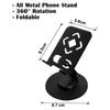 Adjustable Lightweight Foldable Tablet Holder Rack 360 Rotating Base Stand for Drawing Video Conferencing Watching Movie