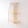 Macrame Wall Hanging Shelf Boho Home Decor Shelves On Wall Wood Decoration for Bedroom Living Room Nursery Christamas Gift