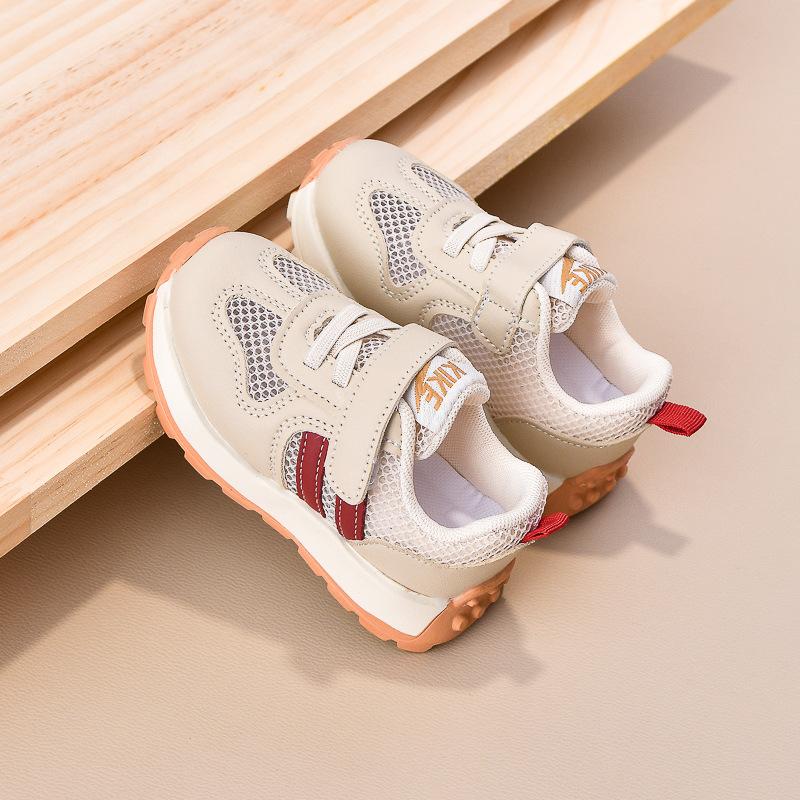 Girls' sneakers 2025 new summer single-mesh shoes breathable boys' net-permeable soft-soled baby running shoes board shoes