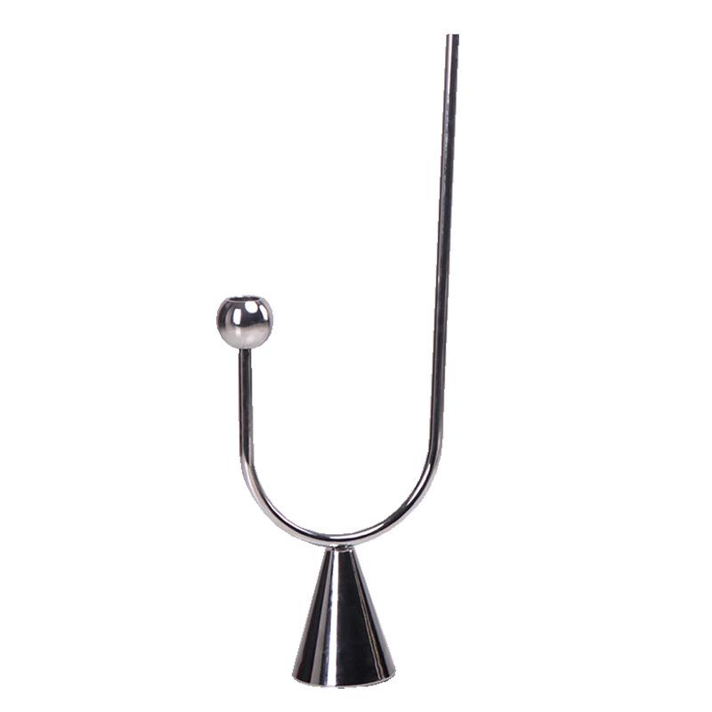 

Подсвечник в форме полукруга Минималистский современный роскошный модельный зал ресторан креативное украшение скандинавский простой металл мягкий декор