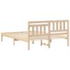 Bed Frame with Headboard Brown 120 x 190 cm Solid Pine Wood