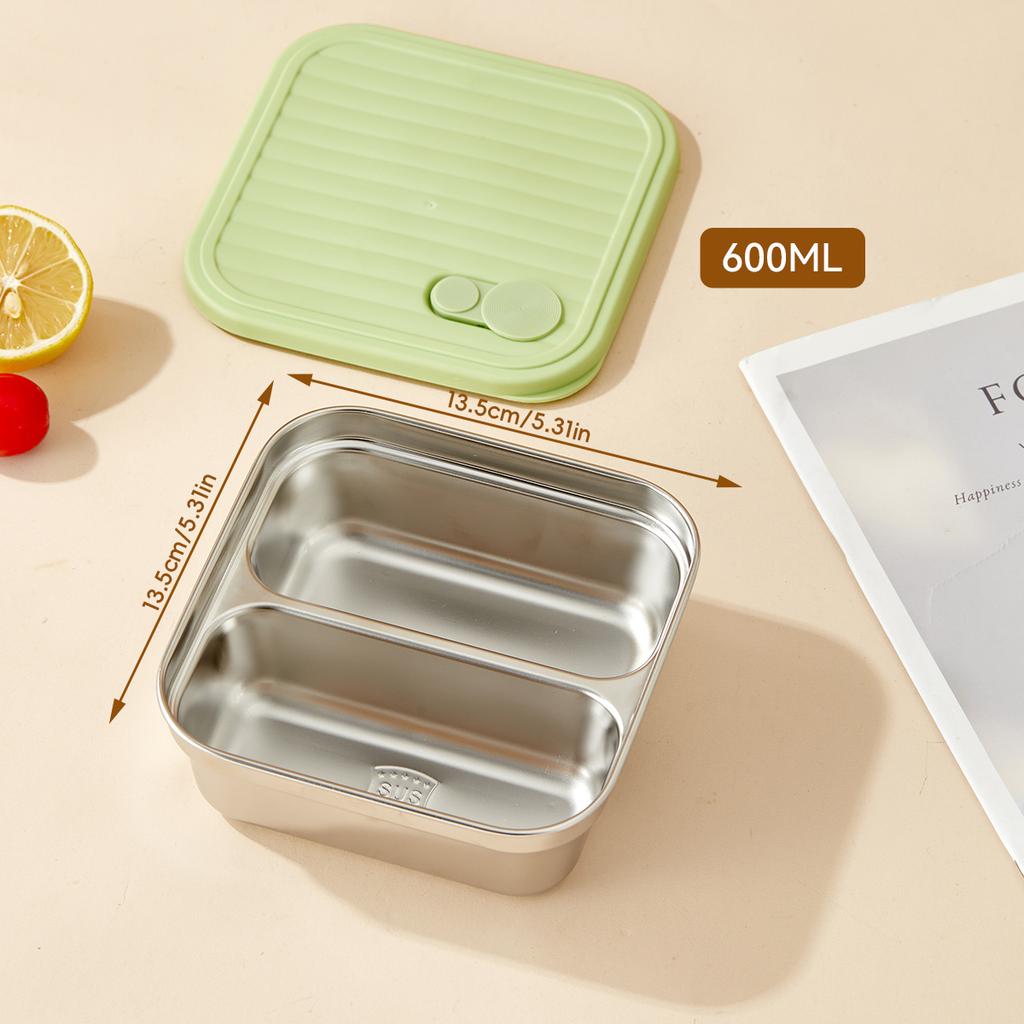 WORTHBUY Sealed Refrigerator Preservation Box 304 Stainless Steel Food Contianer Reusable Vegetable Fruit Meat Fresh Storage Box