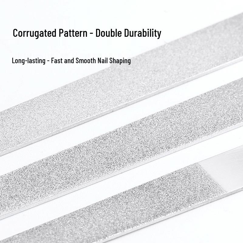 Stainless Steel Double-Sided Nail File and Shaper Tool