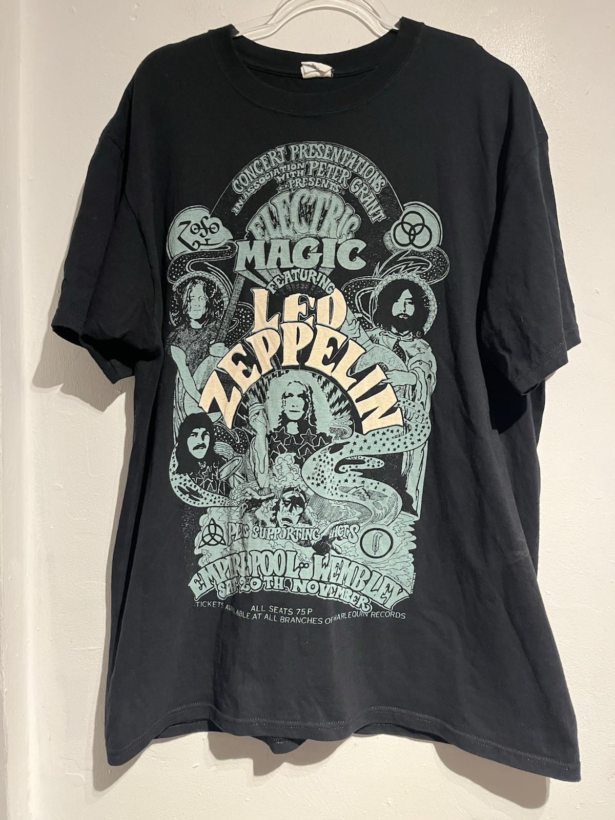 винтажная футболка led zeppelin xl anvil Классическая рок-группа концерт Фестиваль ретро Унисекс Футболка L