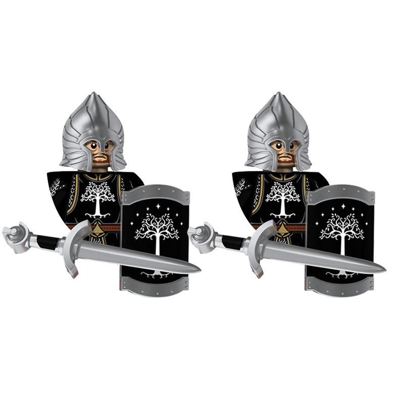 

Kids Toys Medieval Classics Fantasy Film Figures Gondor Soldiers Ancient Mini Weapon Equipment Model Boys Birthday Gifts Blocks