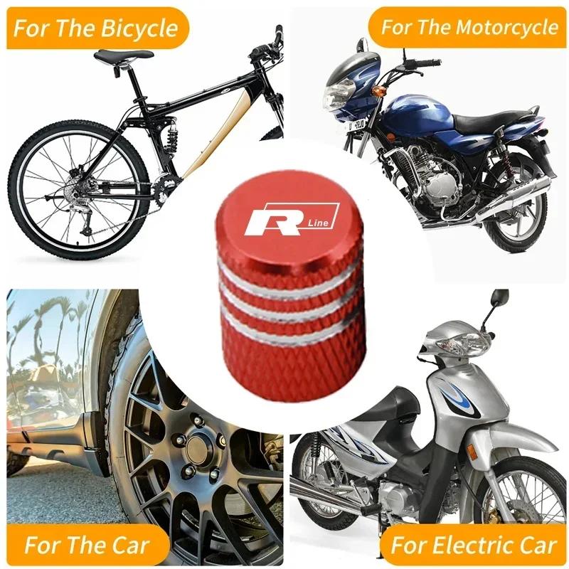 2026 Nuovo Per VW VOLKSWAGEN per Volkswagen VW 4 Pezzi Cerchi Ruota Auto Tappi Stelo Valvola Pneumatico linea R GOLF POLO Jetta GTI Touran GTE Auto