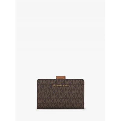 Jet Set Travel Compact Zip Bi Fold Wallet Medium   Mk Signature 35f