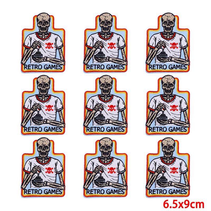 10 Pcs/lot Wholesale Embroidery Patch Iron On Patches For Clothing Patches On Clothes Jackets Decor Applique Sew Supplies