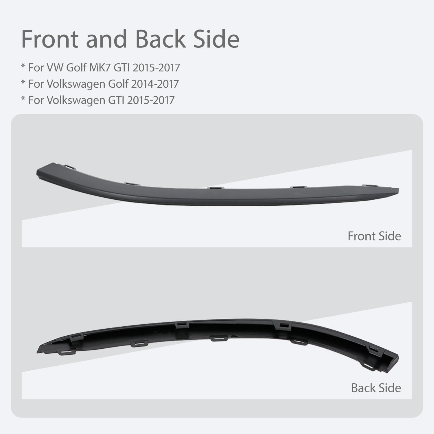 

Front Bumper Lip Lower Spoiler for VW for Volkswagen for Golf MK7 GTI 2015-2017 Air Deflector Trim 5GG8059039B9 Pair
