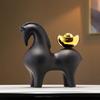 Glückliches Pferd Keramik Kleines Ornament Haus Wohnzimmer Skulptur Ornamente Geschäft Büro Empfang Eröffnungsdekoration Einweihungsgeschenk