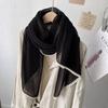 Korea Dongdaemun Spring New Solid Color Wrinkled Scarf Thin Women's Autumn and Winter Travel Decorative Shawl