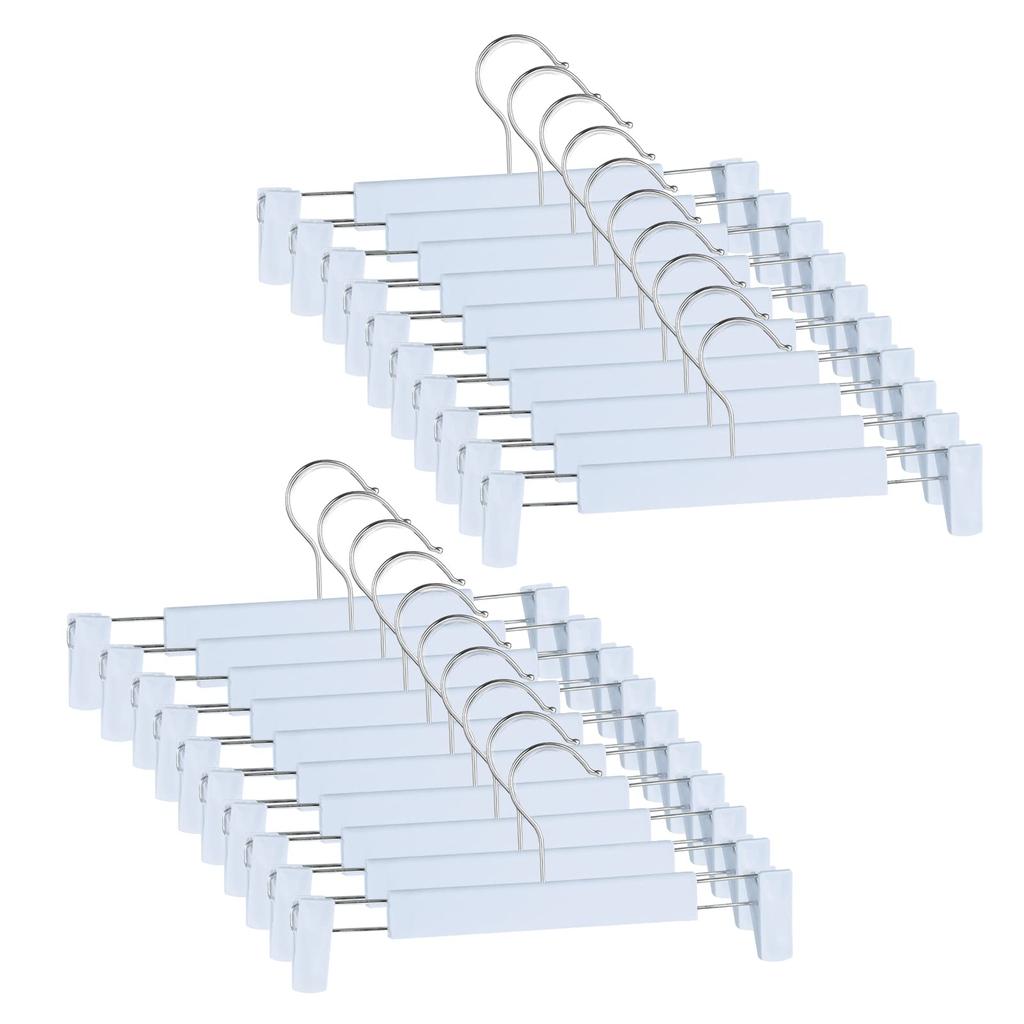 Pants Hangers with Adjustable Non-Slip Clips Anti-Rust Hanging Hook for Trouser,Skirts,Jeans,Clothes Hangers