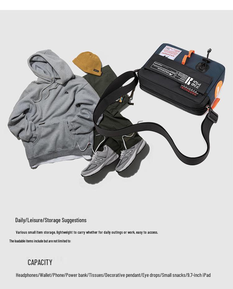 Men's Trendy Outdoor Waterproof Nylon Crossbody Bag