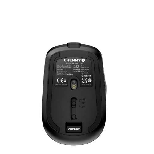 Souris sans fil - cherry - mw 9100 - rechargeable - 2400 dpi - bluetooth et 2,4 ghz