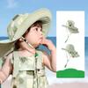 Shawl Attachment Double Sided Kid Sunhat Cotton Baby Shading Hat Cute Sand Beach Sun Hat  Picnic