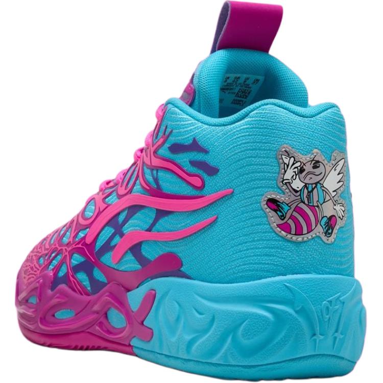 New PUMA MB.04 Mid Top Children's Basketball Shoes Blue Purple 310838-01