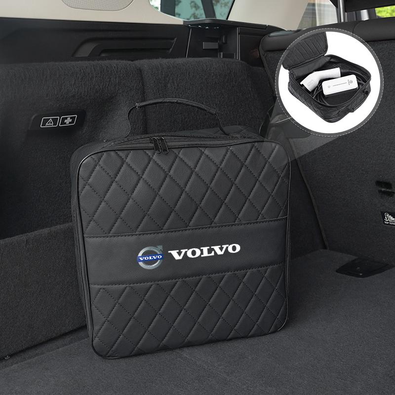 Car Leather Storage Bag High-capacity Auto Trunk Handbag For Volvo XC40 Xc60 Xc90 V40 V60 S60 V50 V90 S80 C40 V70 XC70 C30 EX90
