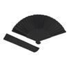 Black Silk Folding Fan Chinese Style Hand Held Bamboo Fans Ribs Home Party Decoration Dance Props Desktop Ornament Gifts