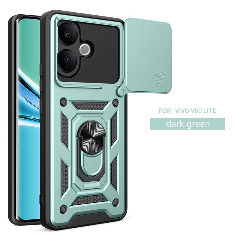 For Vivo V60 Lite 5G Push Pull Camera Lens Protector Case For Vivo V40 V50 V60 Pro Lite 5G 4G Phone Cases Armor Shockproof Coque