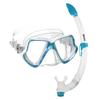 Mares Wahoo Snorkel Set Silicone Mask and Semi-Dry Snorkel Aqua/White