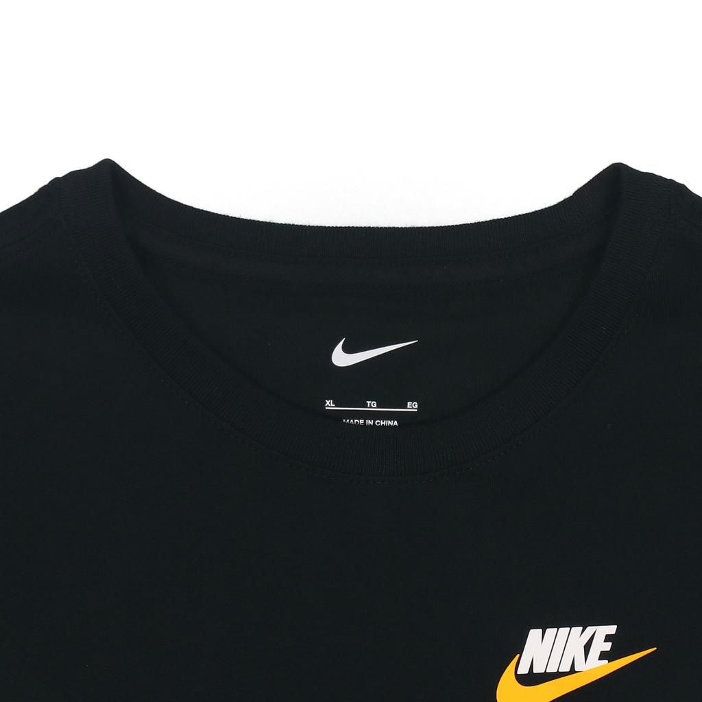 Nike T-Shirt Back Logo Print Round Neck Short Sleeve American Vintage Kids Tops Black DV9714-010