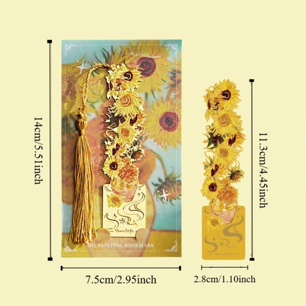 Sunflower Metal Hollow Bookmark Exquisite Reading Stationery  Book Lovers