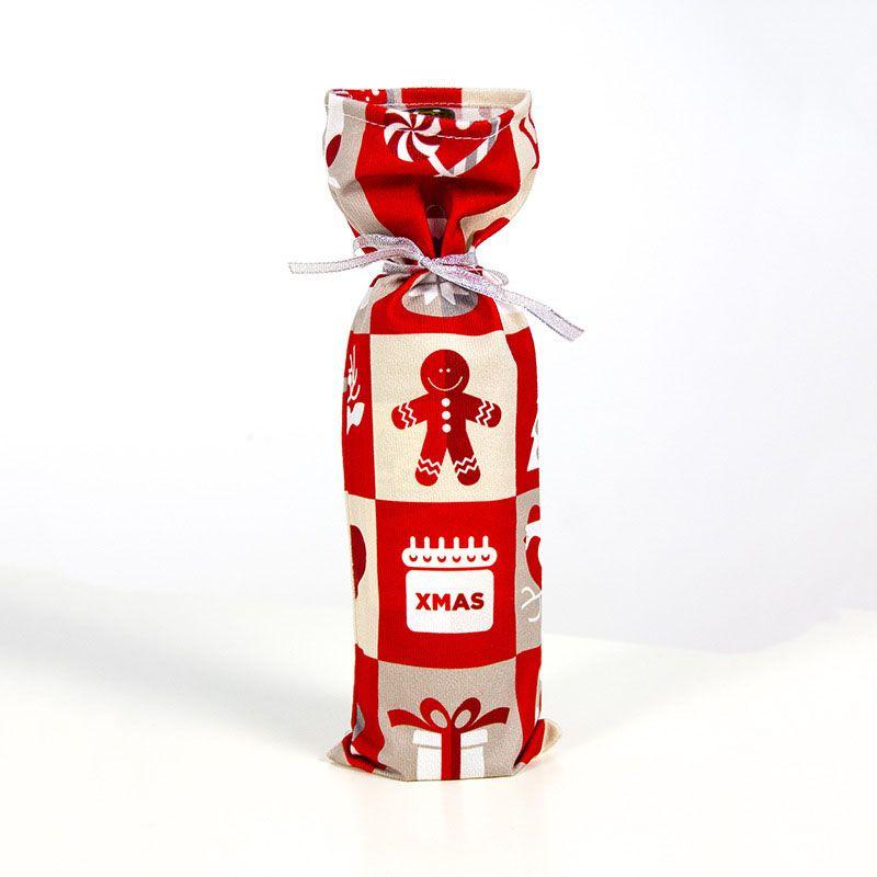 Festive Christmas Wine Bottle Gift Bags With Sequins For A Vibrant Holiday Table