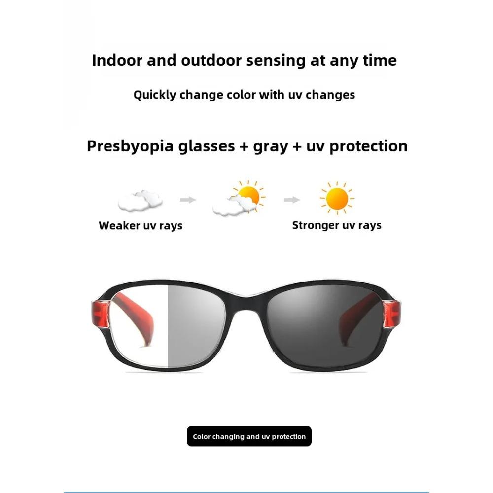 Ultra Light UV Protection Photochromic  Reading Glasses Women Men Fashion Design High-definition Presbyopia Eyewear Anti Blue Light Eyeglasses