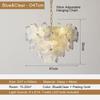French Style LED Flower Pendant Light - Modern Glass Hanging Lamp for Living Room, Dining Room & Bedroom Home Decor