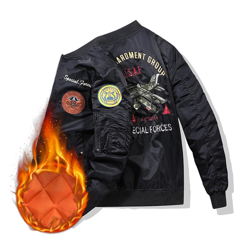 New Autumn and Winter Air Force Bomber Jacket Men's Embroidered Baseball Uniform Spring and Autumn Large Size Jacket