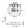 Guitar Bridge, Zinc Alloy 3-String Fixed Hardtail Guitar Bridge Saddle with 4 Pieces Mounting Screws for Electric Guitar