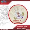 1pc Officially Licensed Gear 5 Luffy Round Pillow – Premium Embroidery & Plush, Holiday & Birthday Gift Idea
