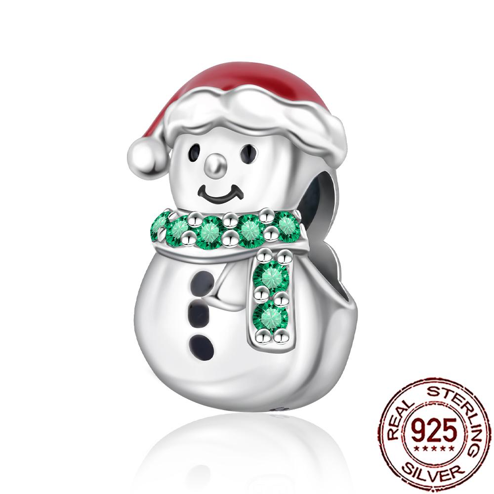 Novos Berloques de Cobre de Natal Papai Noel Berloques para Pulseira Corrente Cobra Colar Feminino Joias Diy