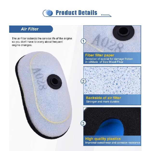 Motorcycle Air Filter Cleaner Oil Filter Kit for Honda XR250 Baja XR350 XR400 XR600 XR650L