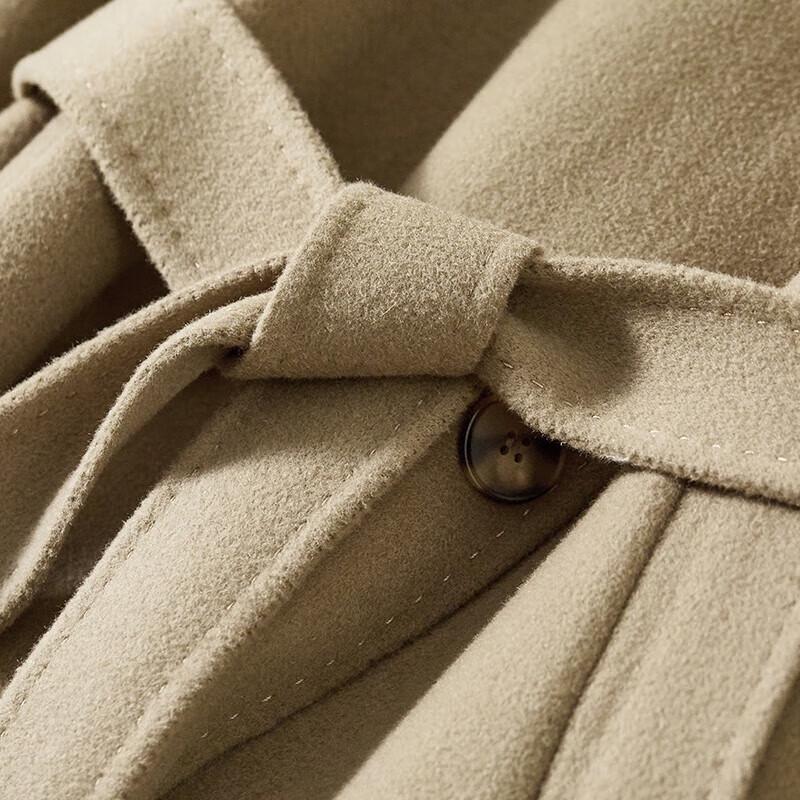 Shangdu Bila Women's 100% Wool Mid-Length Double-Faced Winter Coat