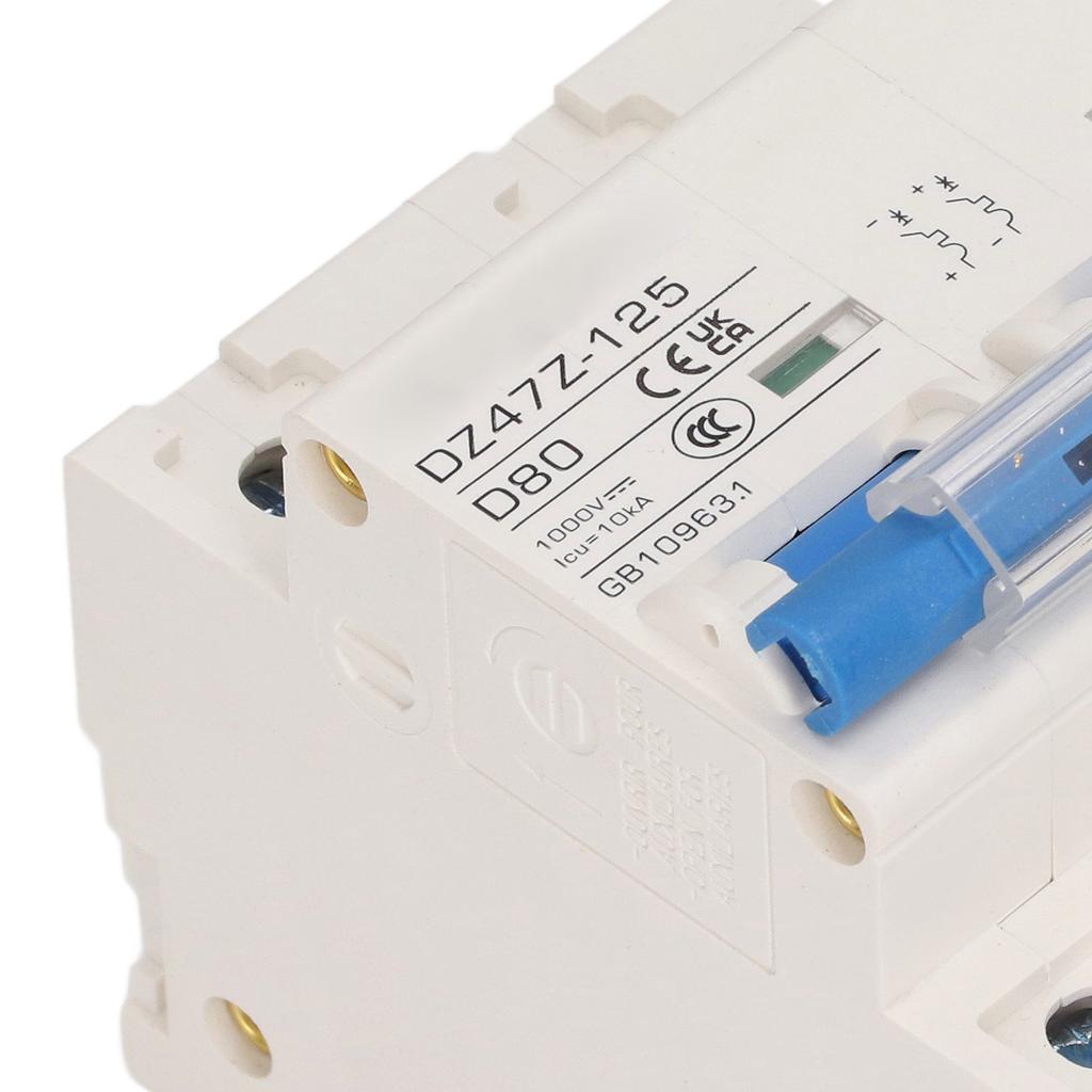 2P   Circuit Breaker 10KA Breaking Capacity Solar PV System Small Circuit Breaker 80A  1000V