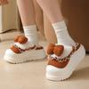 Sweet Wind 2025 New Bow Cotton Slippers Winter Internet Celebrities Cute Home Bag Head Cotton Shoes Home